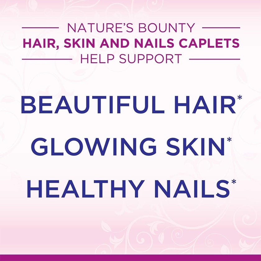 Nature's Bounty Hair, Skin & Nails Caplets, Pack of 60's