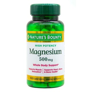 Nature's Bounty High Potency Magnesium 500mg Tablets, Pack of 100's