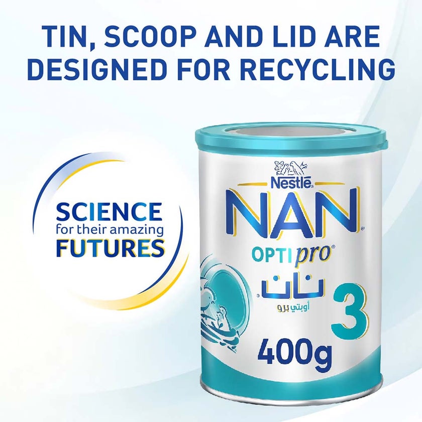 Nestle Nan Optipro 3 Toddlers Milk Formula 1-3 Years 400g