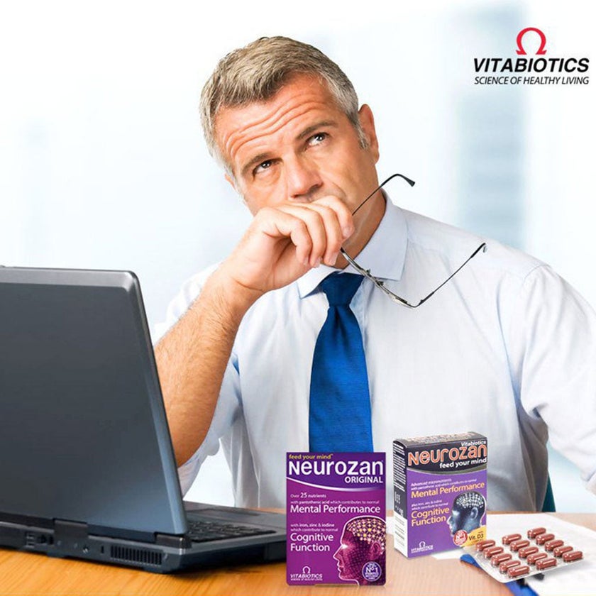 Vitabiotics Neurozan Mind Booster Supplement Tablets For Healthy Mental & Cognitive Function, Pack of 30's