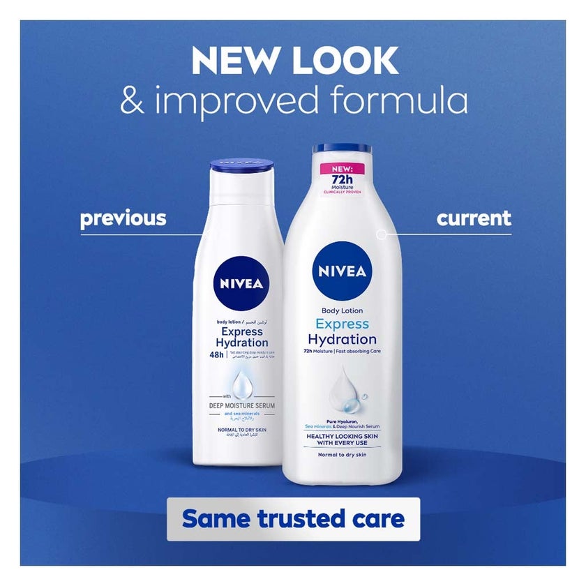Nivea Express Hydration 72H Moisture Body Lotion For Normal To Dry Skin 250ml