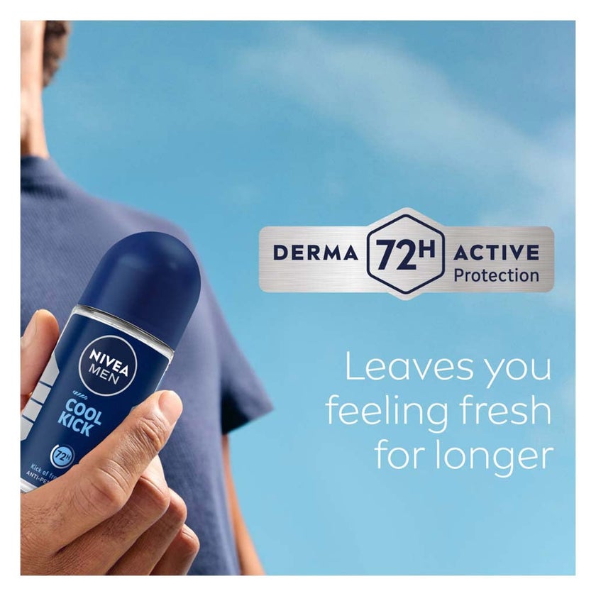 Nivea Men Cool Kick 72H Antiperspirant Deo Roll On 50ml