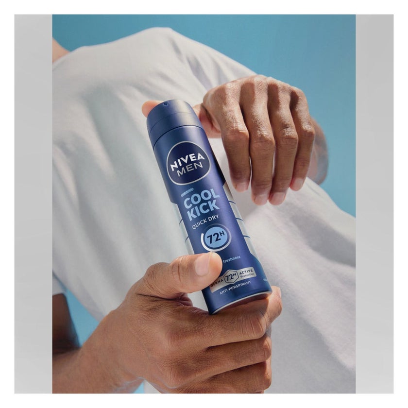 Nivea Men Cool Kick 72H Antiperspirant Deodorant Spray 150ml