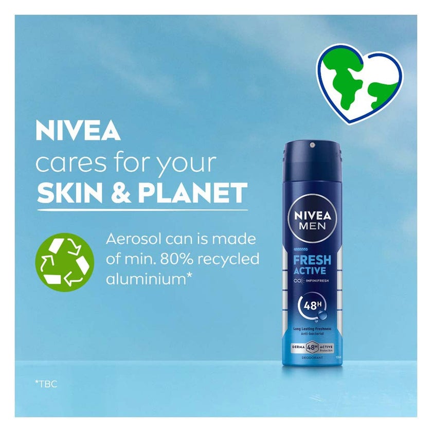 Nivea Men Fresh Active Infinifresh 48H Deodorant Spray 150ml