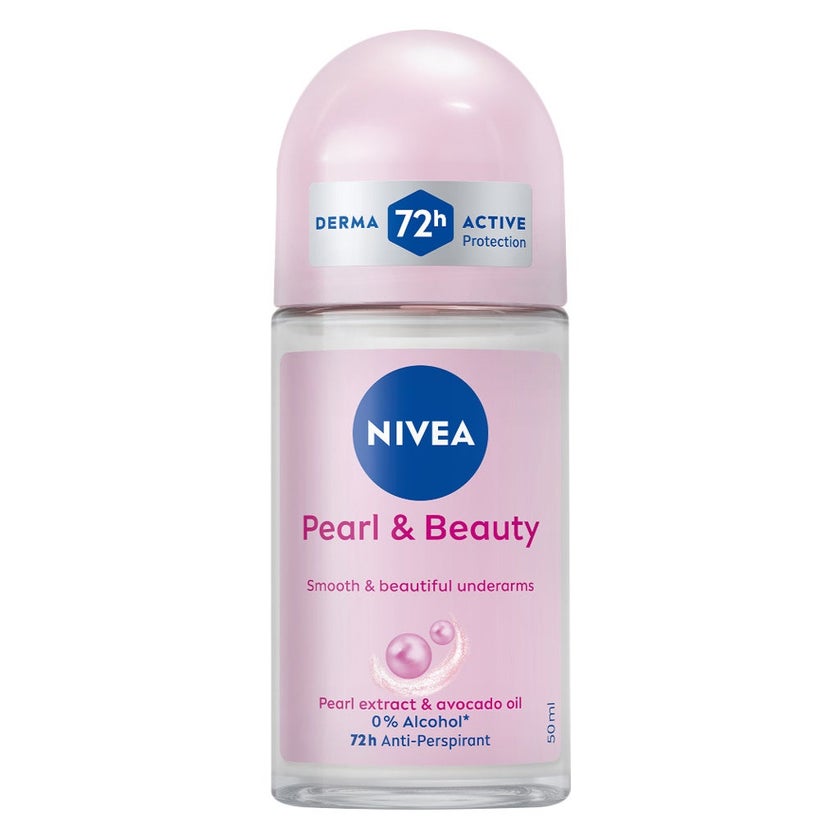 Nivea Pearl & Beauty 72H Active Antiperspirant Deodorant Roll On For Women 50ml