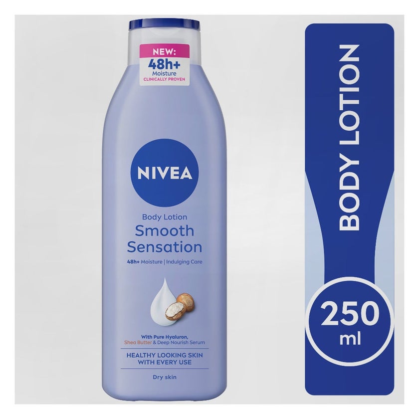 Nivea Body Milk Smooth Sensation 48H Moisture Body Lotion For Dry Skin 250ml