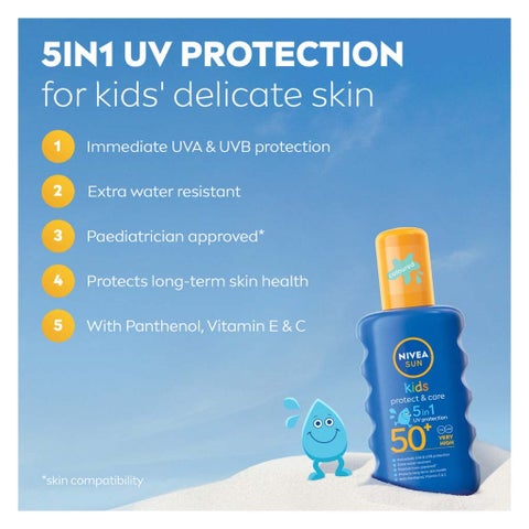 Nivea Sun Protect & Care SPF50+ Kids Sun Spray - 200ml