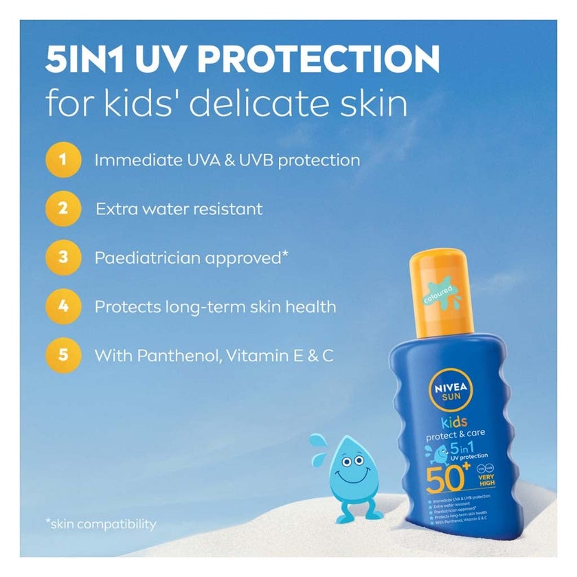 Nivea Sun Protect & Care SPF50+ Kids Sun Spray 200ml