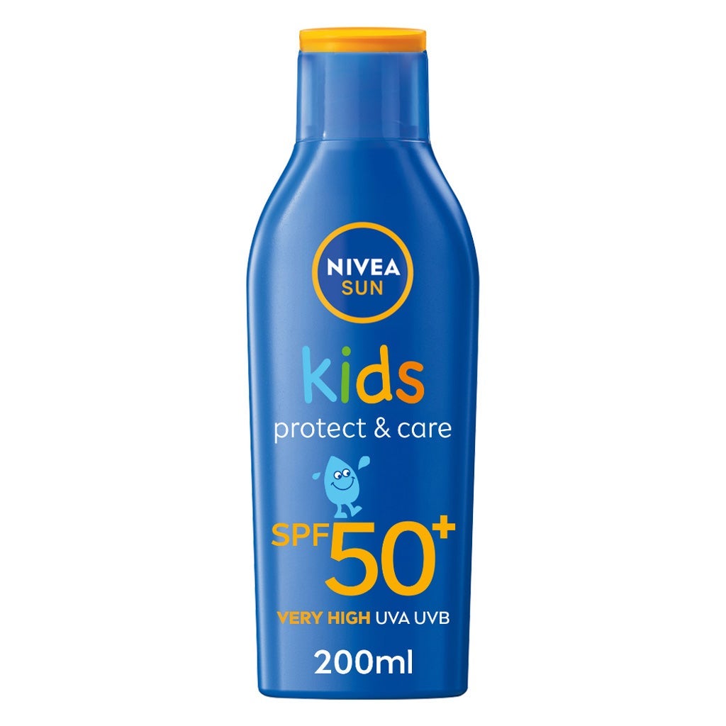 Nivea Sun Protect \u0026 Care SPF50+ Kids Sunscreen Lotion 200ml - myAster, image size:1024x1024