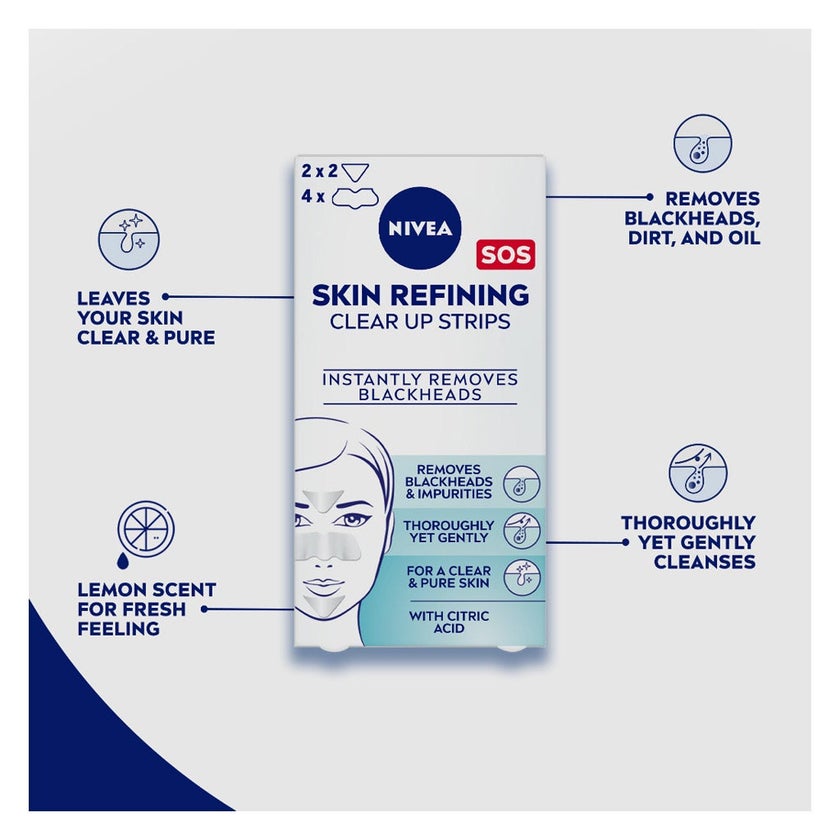 Nivea Skin Refining Blackheads Removal Strips, Pack of 6’s