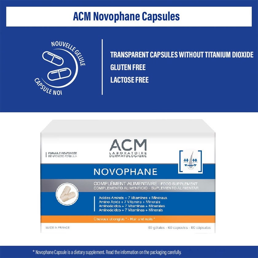 ACM Novophane Capsules For Hair & Nail Growth, Pack of 60’s
