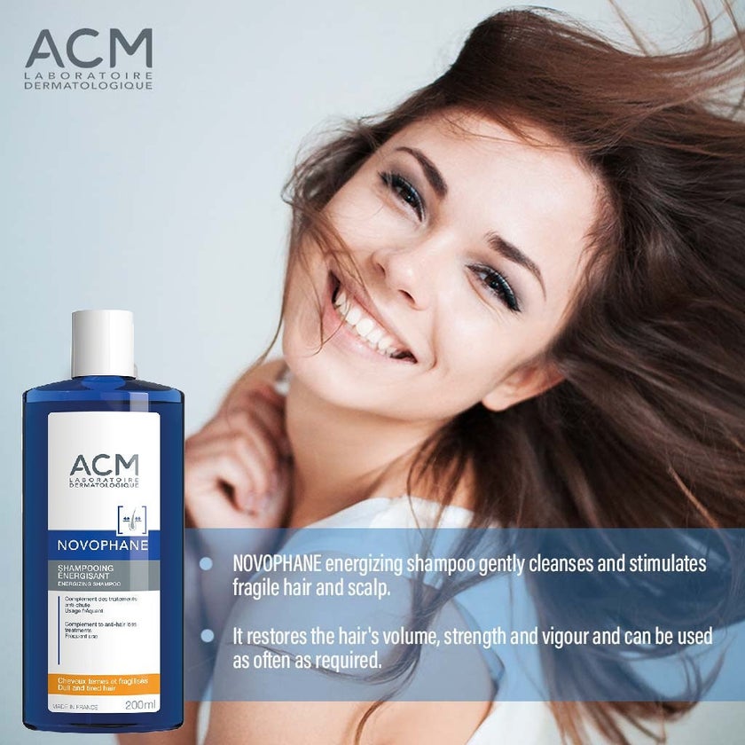 ACM Novophane Energizing Shampoo For Damaged, Dull & Weakened Hair 200ml