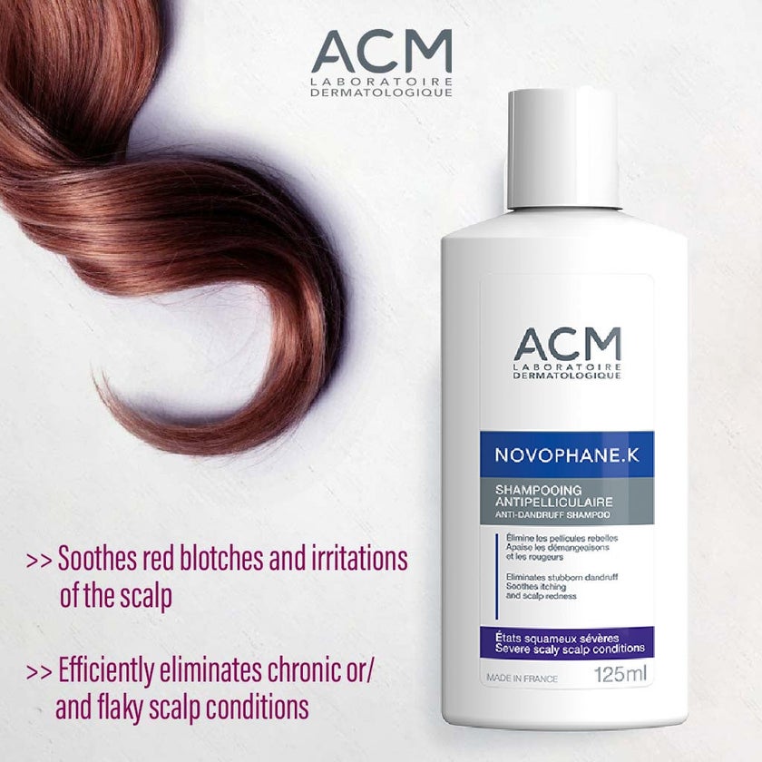 ACM Novophane K Anti-Dandruff Shampoo For Severe Scaly Scalp 125ml