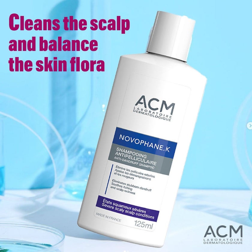 ACM Novophane K Anti-Dandruff Shampoo For Severe Scaly Scalp 125ml