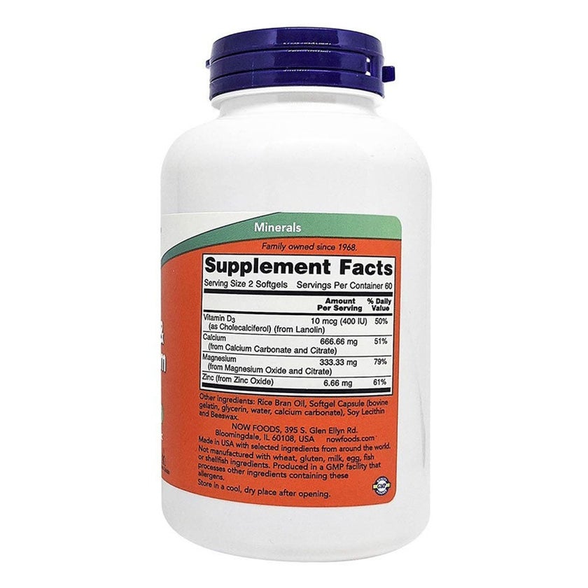 Now Calcium & Magnesium Softgels, Pack of 120's