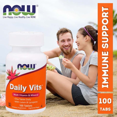 Now Daily Vits Multivitamins & Minerals Tablets - 2 x 100 Tablets