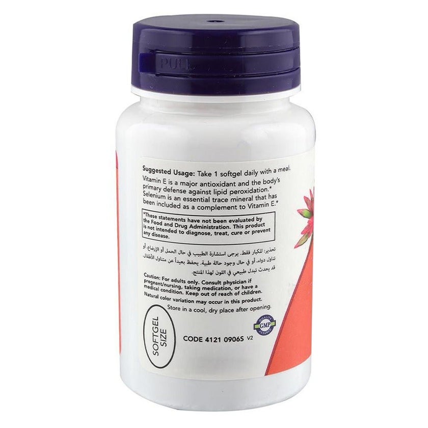 Now E-400 Vitamin E 400IU Antioxidant Softgel For Immune & Heart Support, Pack of 30's