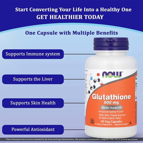 now foods glutathione 500mg Capsules 60's Rejuvenating Size:90 Tablets x 3 Bottles Glutathione Skin Whitening in