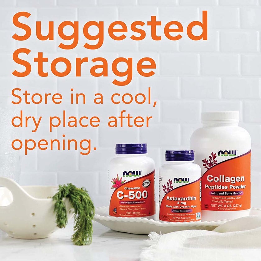 Now Organic Spirulina 500mg Antioxidant Tablets, Pack of 200's