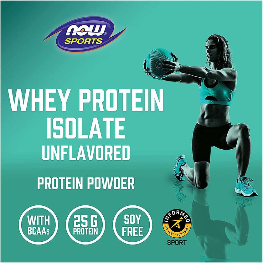Now Whey Protein Isolate Protein Powder With BCAAs 1.2lbs