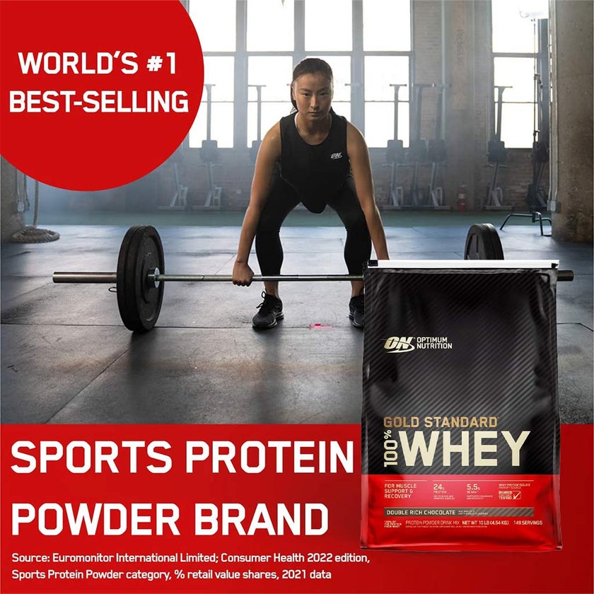 Optimum Nutrition Gold Standard 100% Whey Protein Double Rich Chocolate 10lb