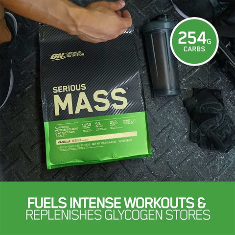 Optimum Nutrition Serious Mass Vanilla Protein Powder 12lb
