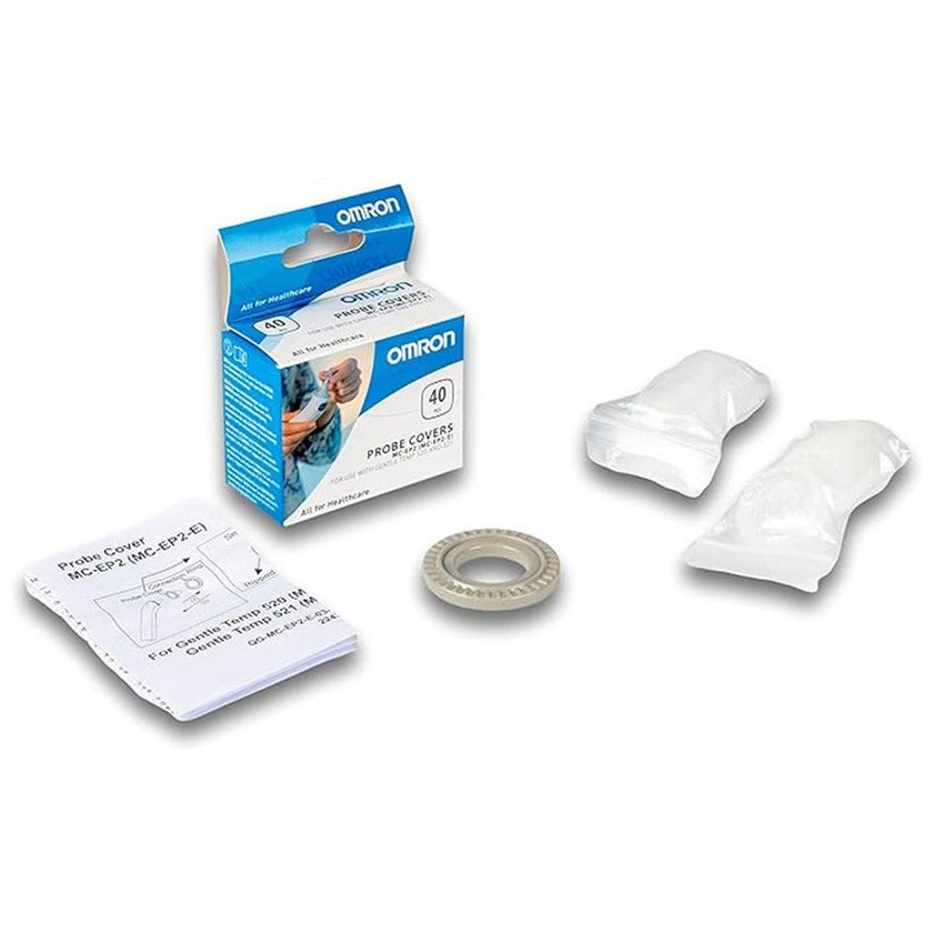 Omron Disposable Probe Covers For Gentle Temp Ear Thermometers - Model MC-EP2-E, Pack of 40’s