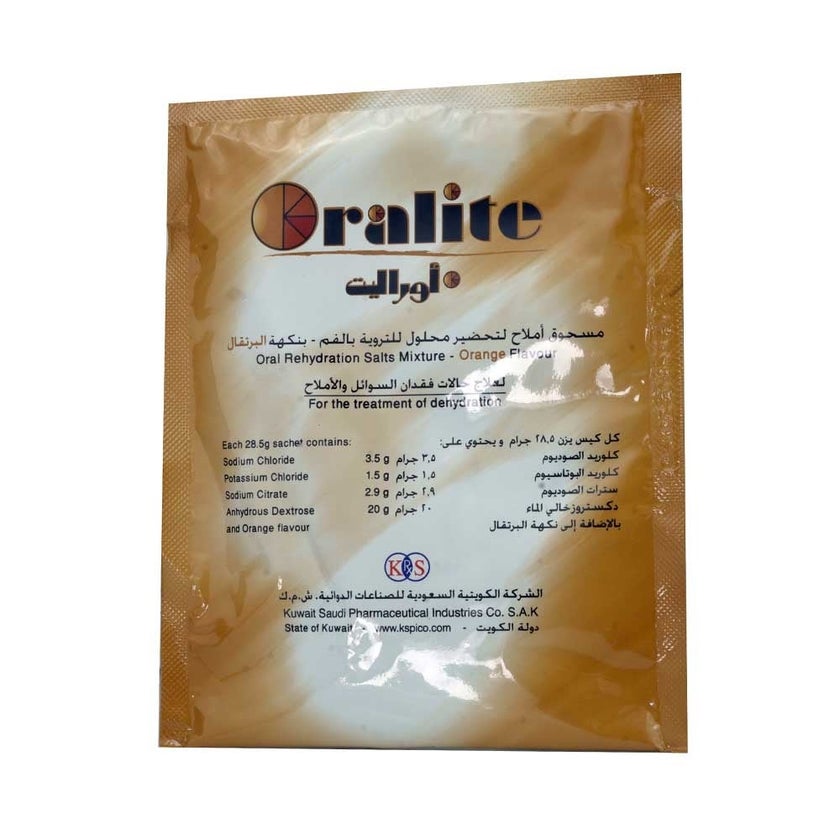 Oralite Oral Rehydration Salts Mixture Sachets, Pack of 10's