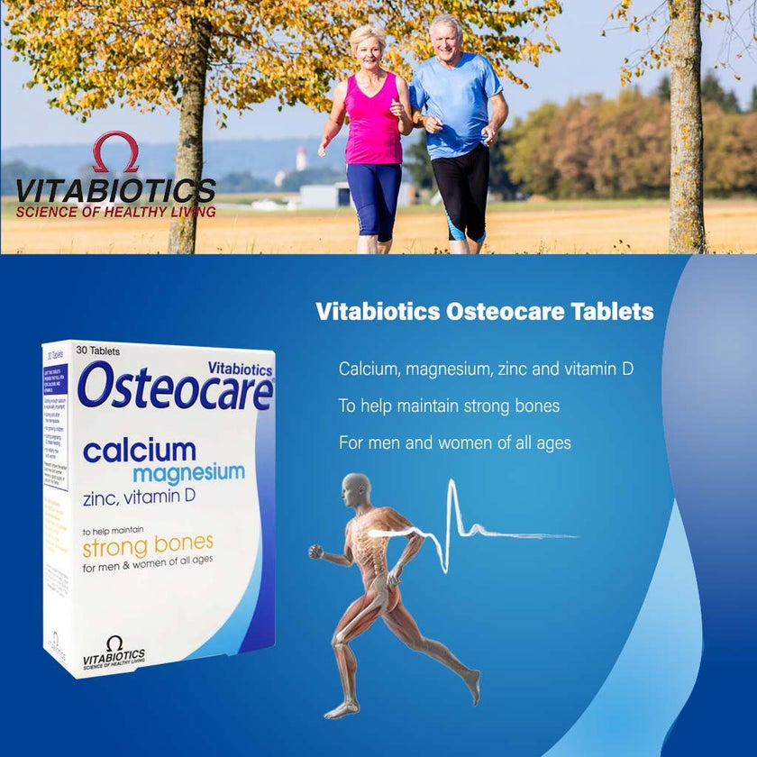 Vitabiotics Osteocare Calcium & Vitamin D Tablets, Pack of 30’s