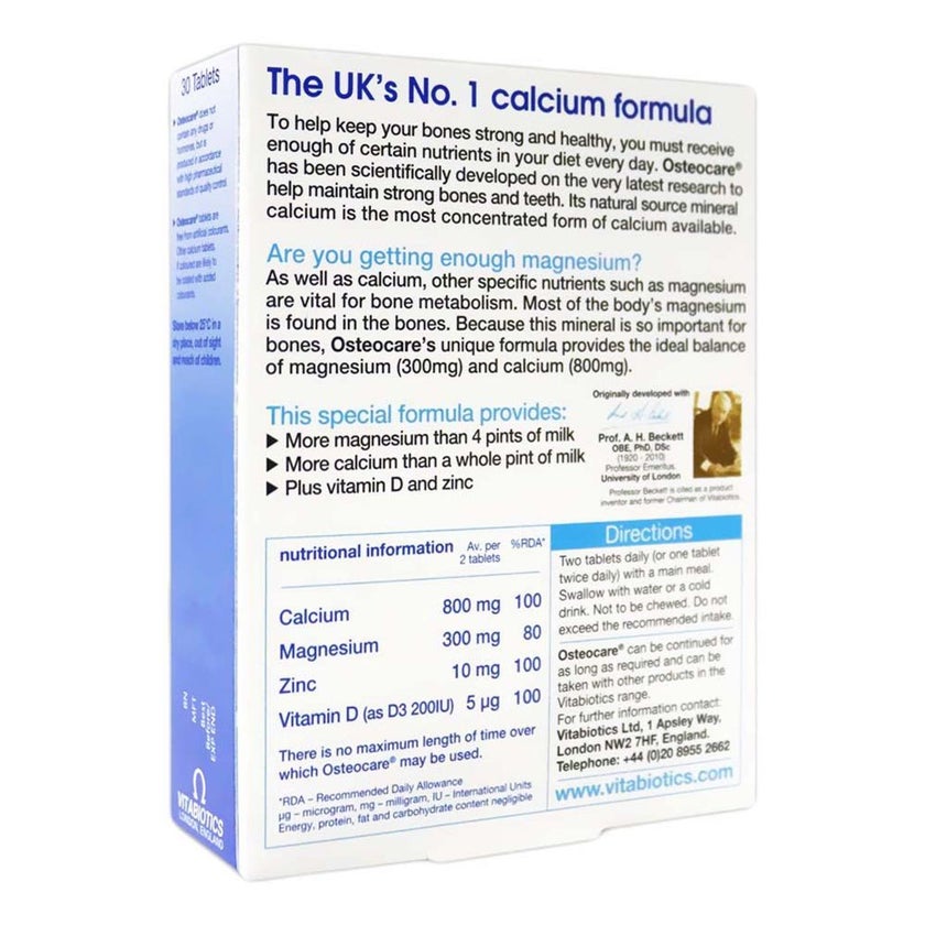 Vitabiotics Osteocare Calcium & Vitamin D Tablets, Pack of 30’s