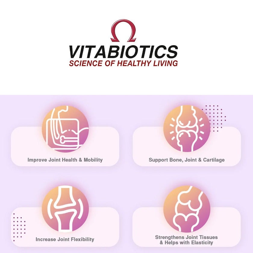 Vitabiotics Osteocare Plus Calcium Supplement Tablets With Glucosamine And Chondroitin, Pack of 60's