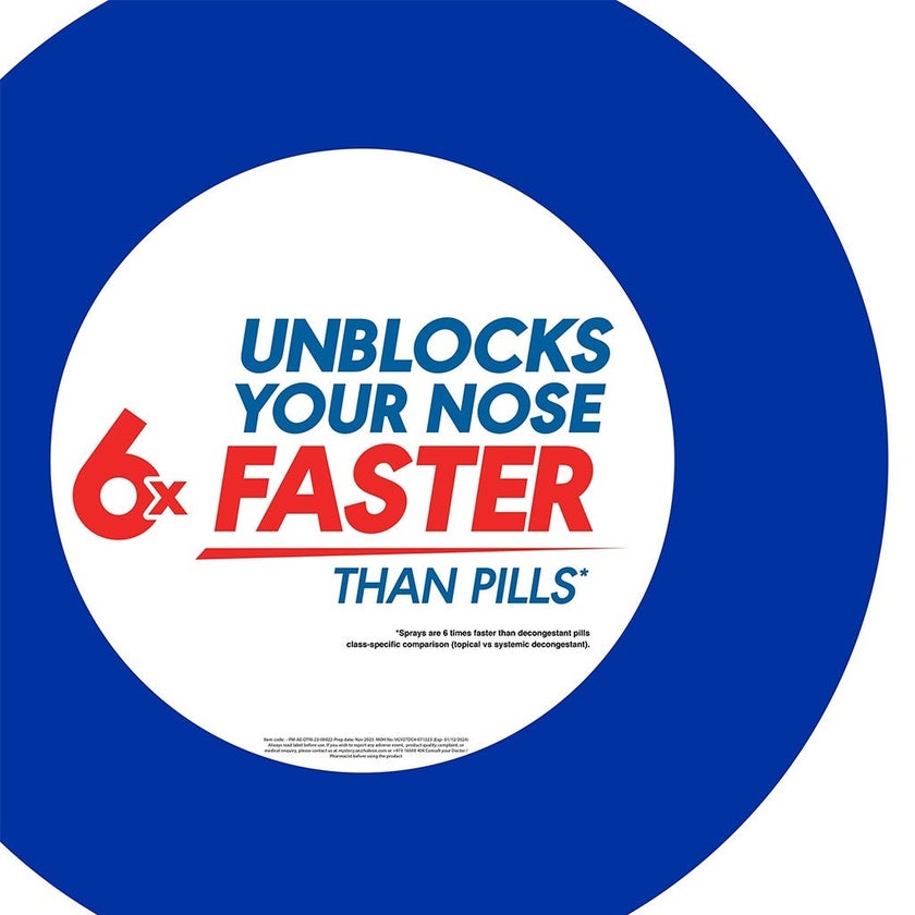 Otrivin Original 0.1% Adult Nasal Spray For Blocked Nose 10ml