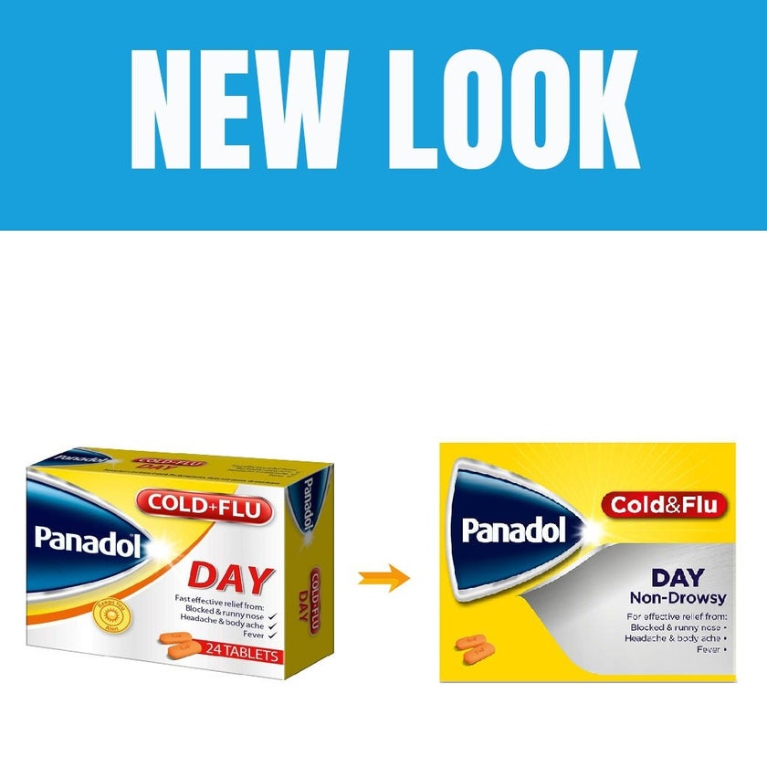 Panadol Cold & Flu - DAY Tablets For Fever, Cold & Flu, Pack of 24's