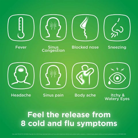 Panadol Cold & Flu - NIGHT Tablets For Fever, Cold & Flu, Pack of 24's