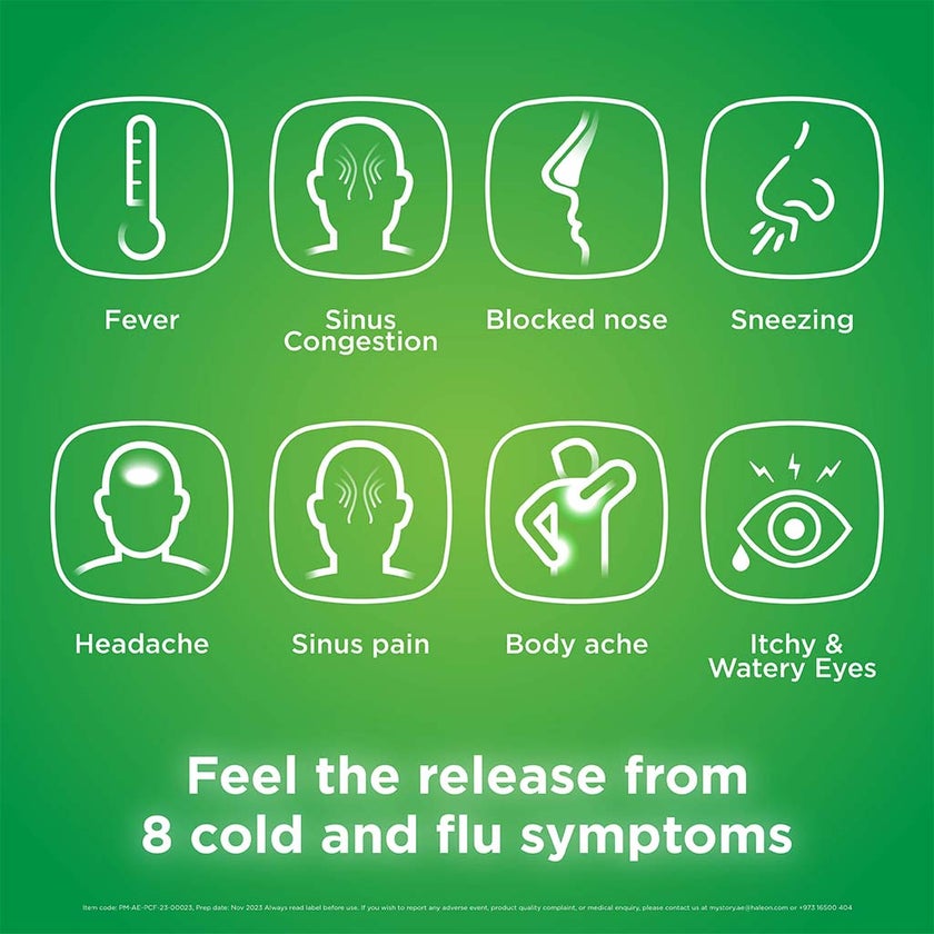 Panadol Cold & Flu - NIGHT Tablets For Fever, Cold & Flu, Pack of 24's