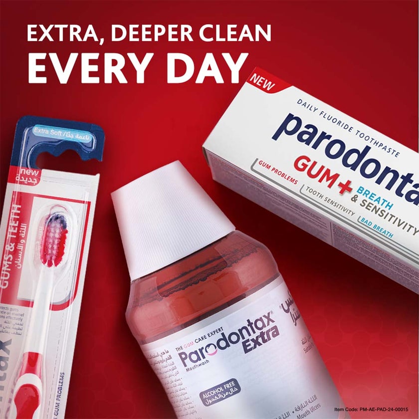 Parodontax Daily Mouthwash For Active Gum Health, Antiplaque & Antigingivitis Mouth Rinse, Alcohol Free 300ml