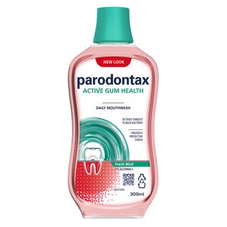 Parodontax Daily Mouthwash For Active Gum Health, Mint Flavour, Antiplaque & Antigingivitis Alcohol Free Mouth Rinse, 300ml
