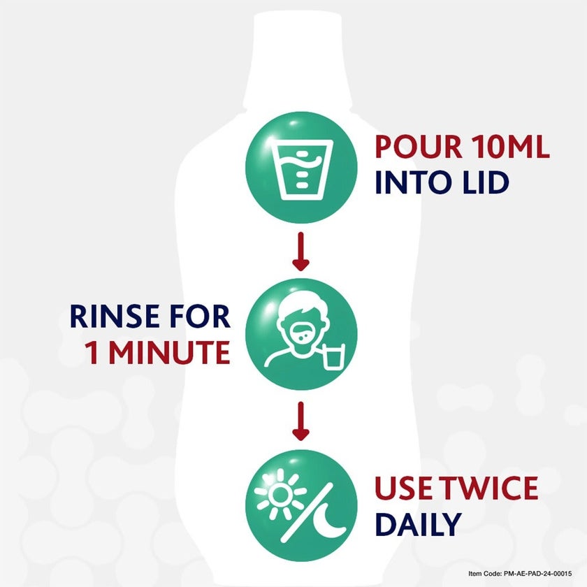 Parodontax Daily Mouthwash For Active Gum Health, Mint Flavour, Antiplaque & Antigingivitis Alcohol Free Mouth Rinse, 300ml