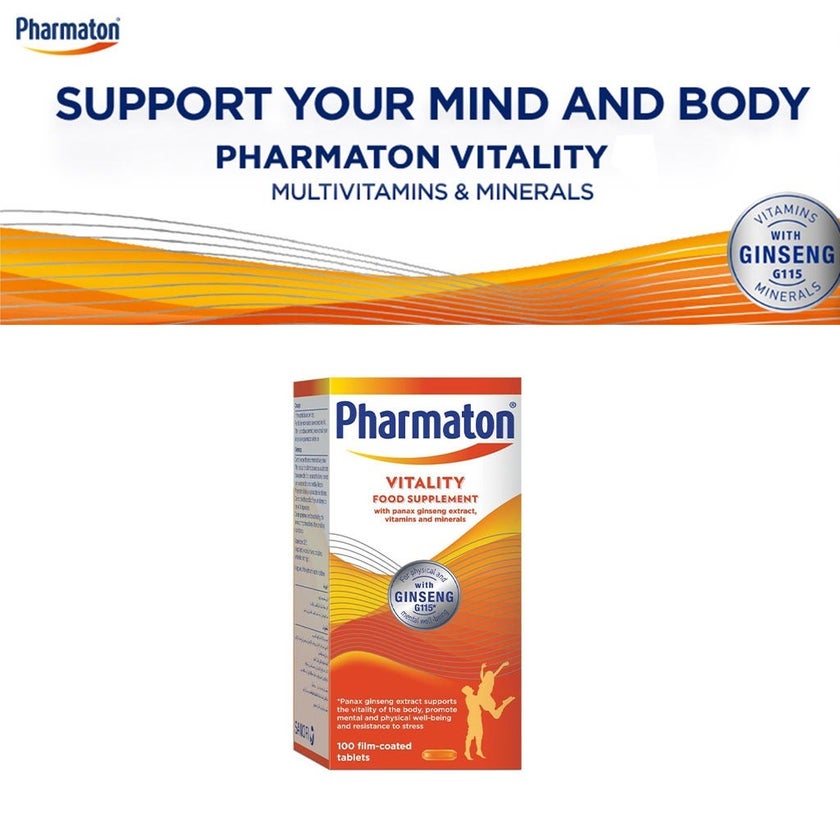Pharmaton Vitality Multivitamins & Minerals Tablets, Pack of 100's