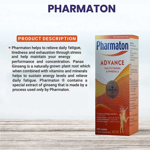 Pharmaton Vitality Multivitamins & Minerals Tablets, Pack of 100's
