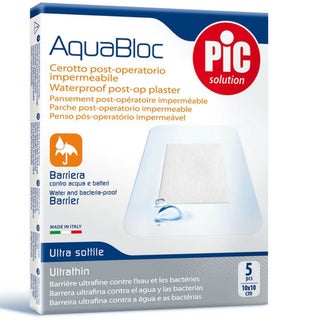Pic Aquabloc Waterproof Post-Op Plasters 10 x 10cm, Pack of 5's