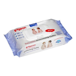 Pigeon Baby Wipes Moisturizing Cloths, Pack of 70's