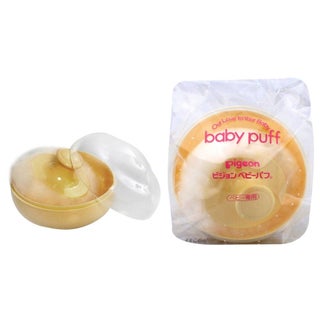 Pigeon Powder Case With Puff Yellow 10261