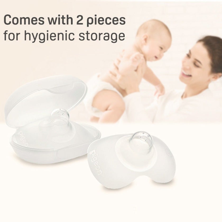 Pigeon Natural Feel Nipple Shield With Case, Size 2: 13 To 16mm, Pack of 2's