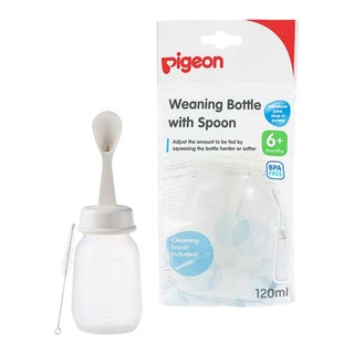Pigeon Plastic Weaning Bottle With Spoon 120ml 03328