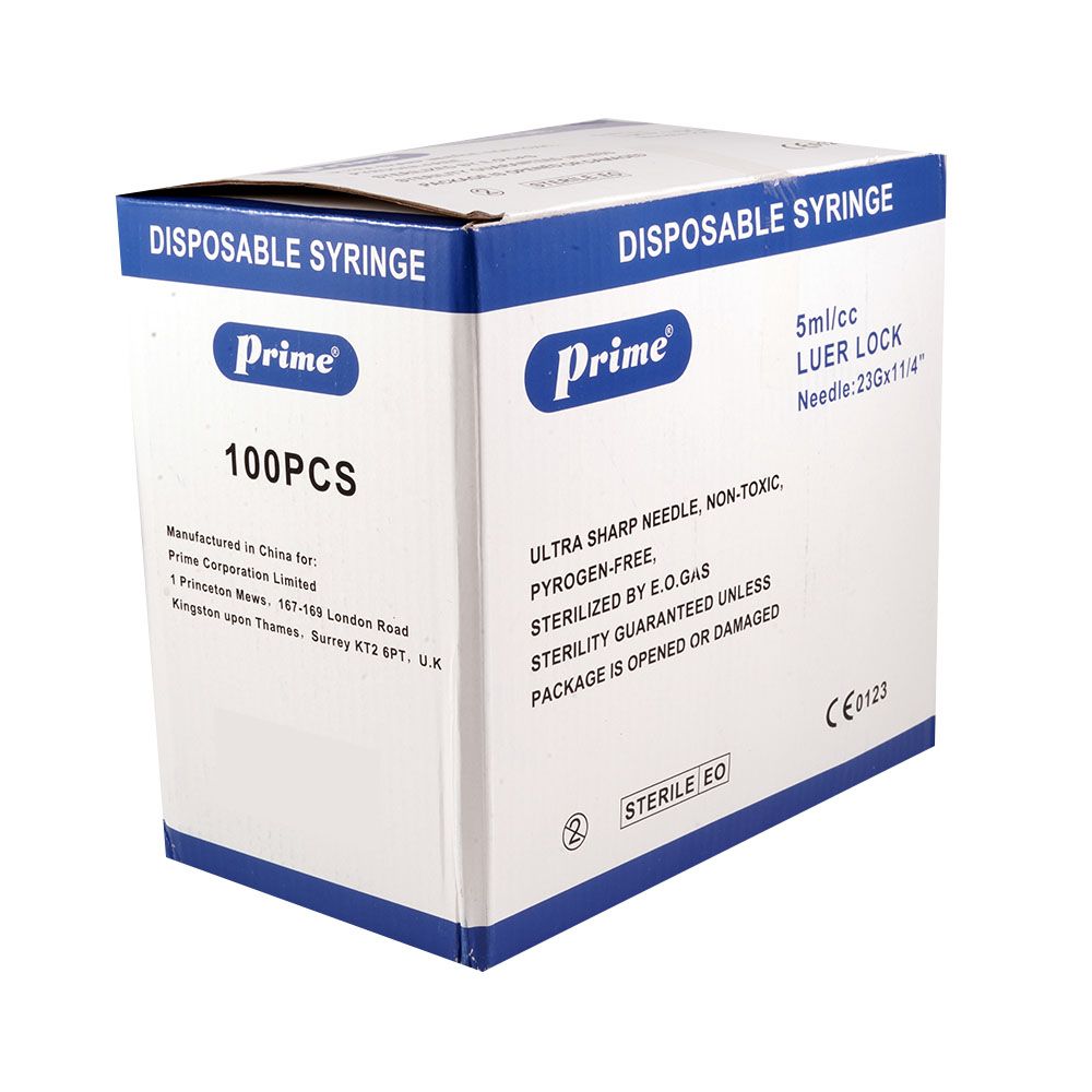 Prime Syringe 5ml, Pack of 100's - myAster