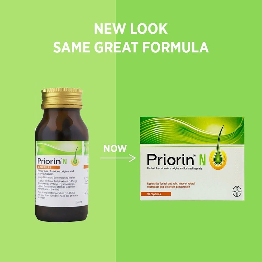 Priorin N Hair Loss Supplement Capsules, Pack of 90's