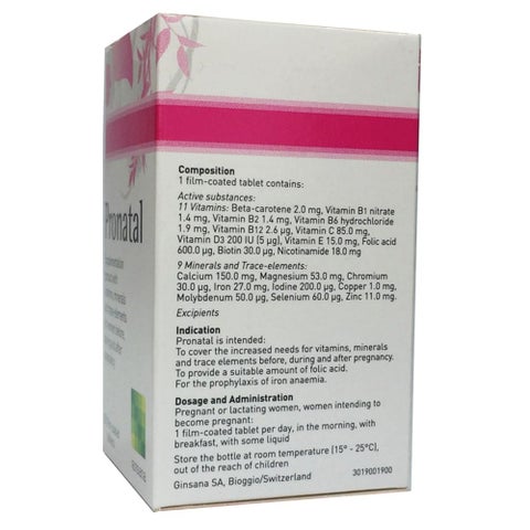 Pronatal Tablets, Pack of 30's