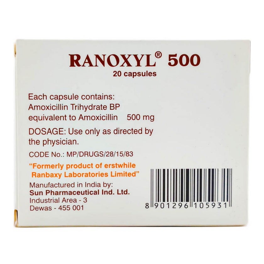 Ranoxyl 500mg Capsules, Pack of 20's