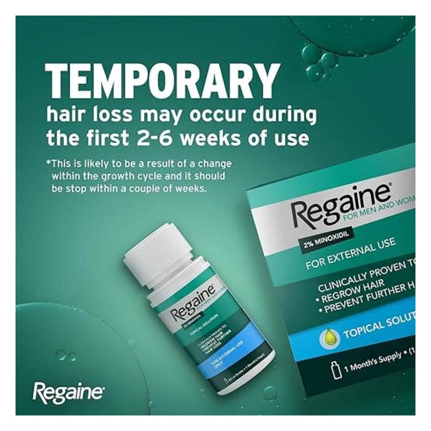 Regaine 2% Topical Hair Regrowth Solution For Men & Women 60ml